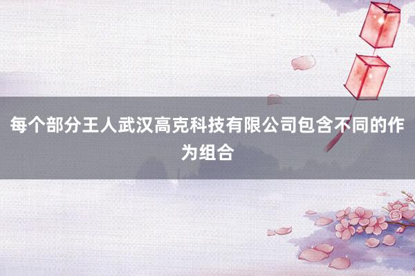 每个部分王人武汉高克科技有限公司包含不同的作为组合